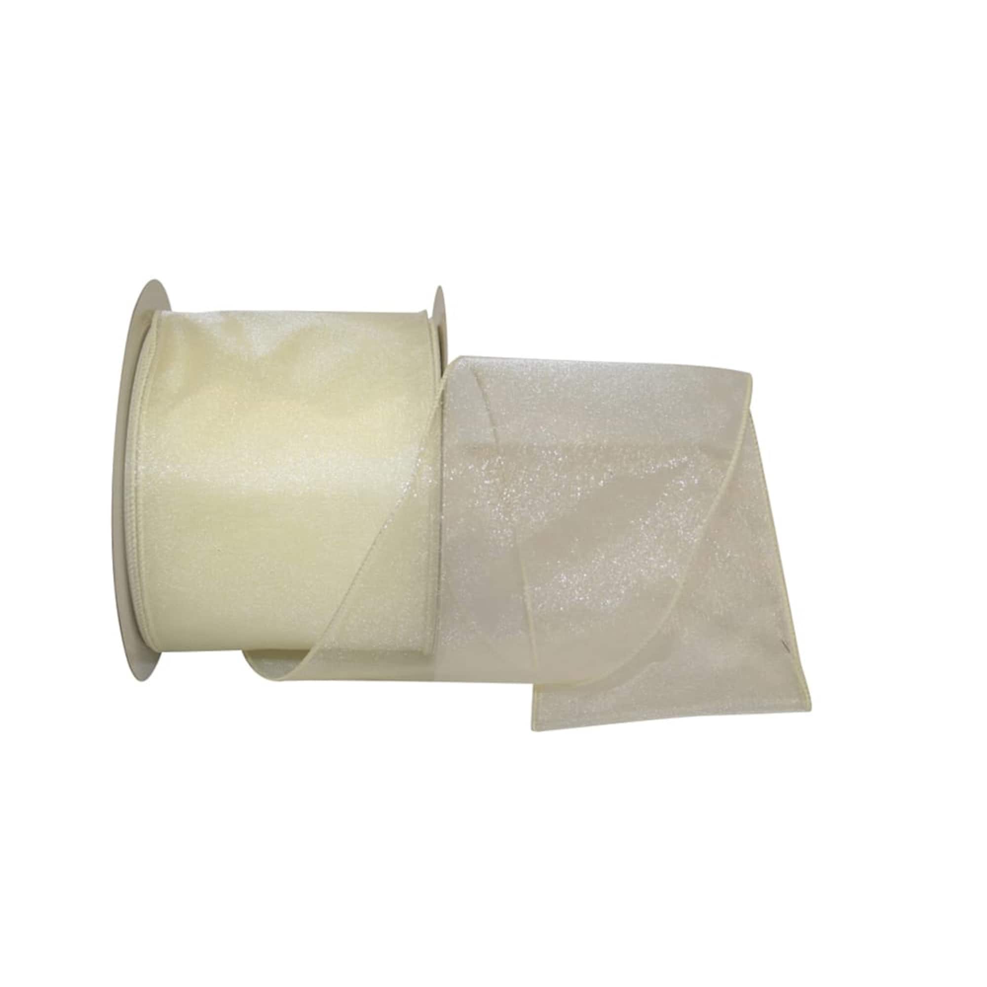 JAM Paper 4" x 30yd. Sheer Wired Ribbon